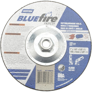 7 x 1/8" 30-Grit Zirconia Alumina Grinding & Cutoff Wheel - Norton 66252843183