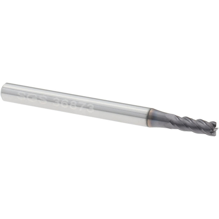 0.0938" 4-Flute Solid Carbide Corner Radius End Mill, TX - SGS 36873