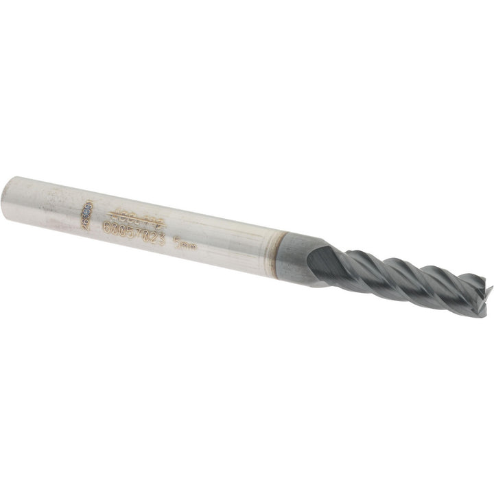 0.1969" 4-Flute Solid Carbide Square End Mill, AlTiN - Accupro 12182438