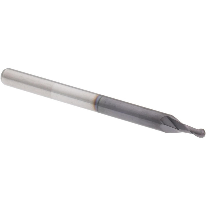 0.0590" 2-Flute Solid Carbide Ball End Mill, AlTiN - Accupro 12184069
