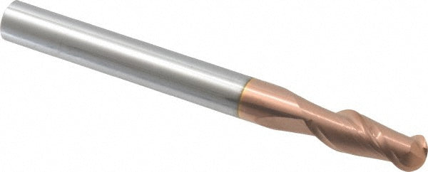 3/8" 2-Flute Solid Carbide Ball End Mill, TiCN - Accupro 12184287