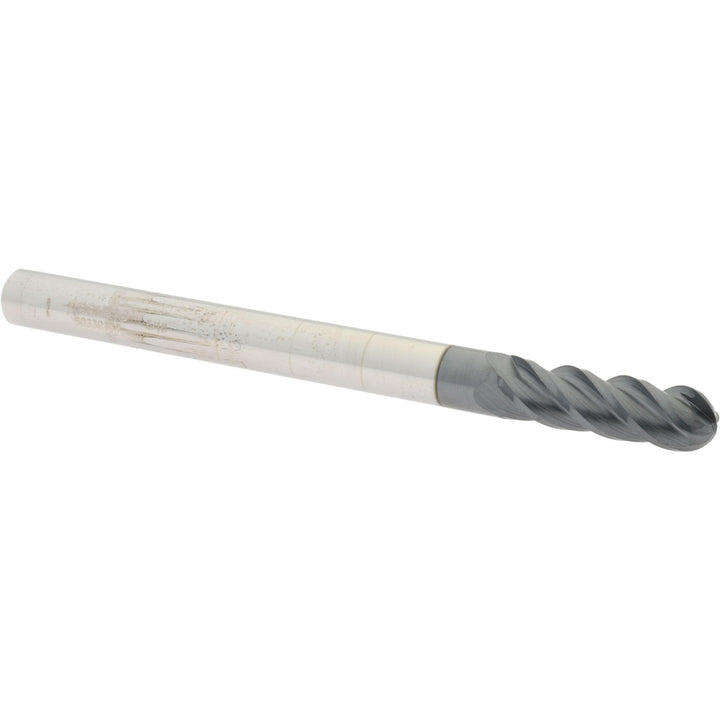 5/16" 4-Flute Solid Carbide Ball End Mill, AlTiN - Accupro 12184936