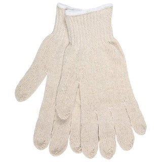 Small Natural; White Cotton; Polyester General Purpose Gloves - MCR Safety 9636S