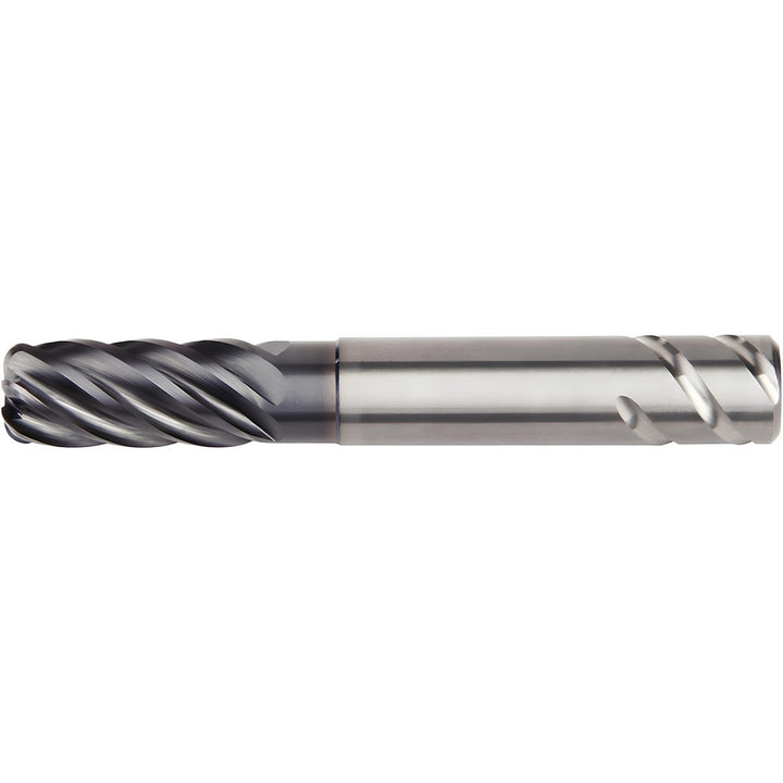 1/2" 6-Flute Solid Carbide Corner Radius End Mill, AlTiN - Kennametal 5415819