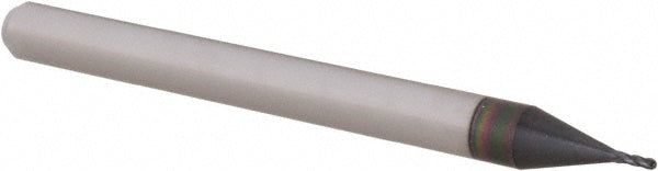 0.0230" 4-Flute Solid Carbide Ball End Mill, AlTiN - Accupro 12464049