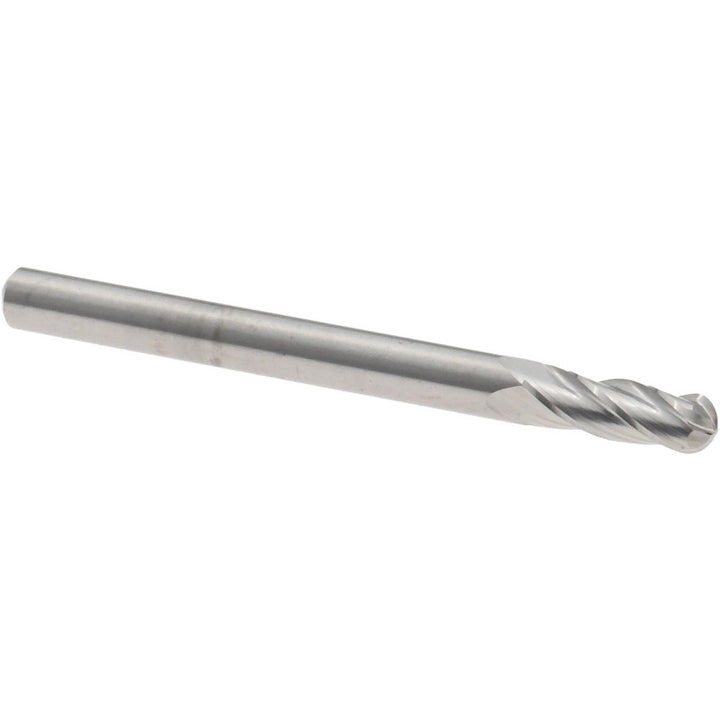 0.1200" 4-Flute Solid Carbide Ball End Mill - Accupro 12277013