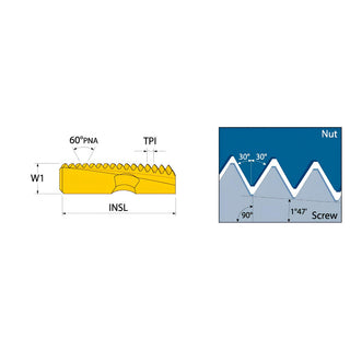LYER32115NT I IN2005 Carbide Insert, Grade IN2005, TiAlN - Ingersoll Cutting Tools 6214601