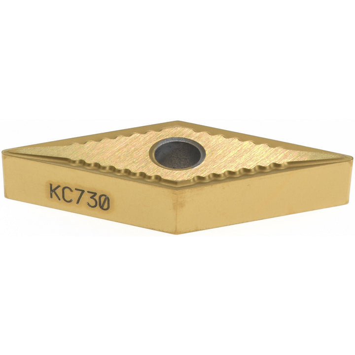 V - Diamond (Rhombic) 35-Deg 3/8" IC Carbide Insert, Grade KC730, TiN - Kennametal 1159659