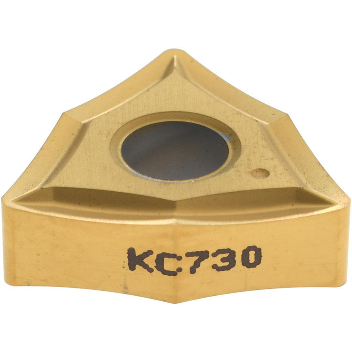 W - Trigon 80-Deg 1/2" IC Carbide Insert, Grade KC730, TiN - Kennametal 1160837