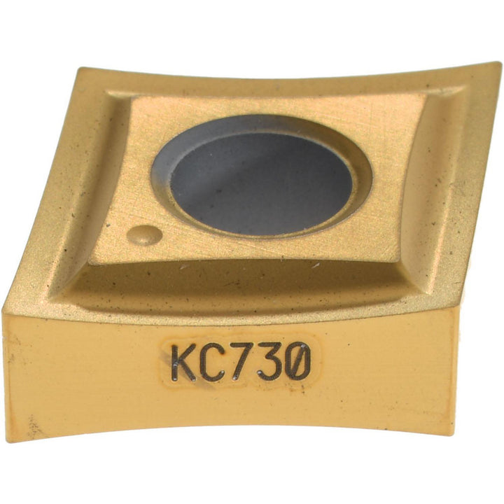 C - Diamond (Rhombic) 80-Deg 1/2" IC Carbide Insert, Grade KC730, TiN - Kennametal 1160896