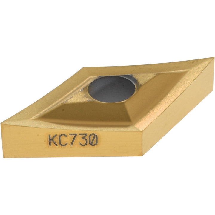 D - Diamond (Rhombic) 55-Deg 1/2" IC Carbide Insert, Grade KC730, TiN - Kennametal 1160912