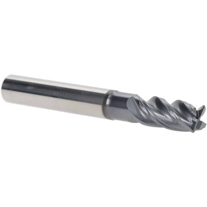 3/8" 4-Flute Solid Carbide Corner Radius & Corner Chamfer End Mill, AlTiN - Iscar 5622434