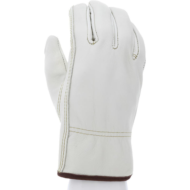 X-Large Beige; Brown Cowhide Leather General Purpose Gloves - MCR Safety 3280XL