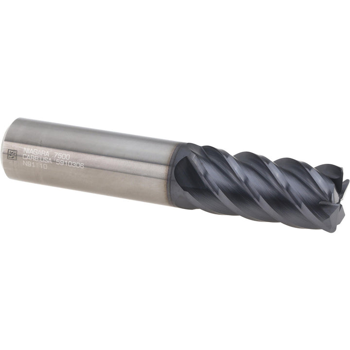 3/4" 5-Flute Solid Carbide Corner Radius End Mill, AlTiN - Seco 17007065