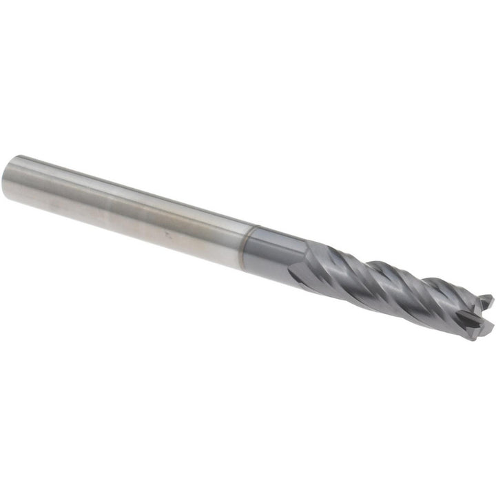 1/8" 4-Flute Solid Carbide Corner Radius End Mill, AlTiN - Accupro 14797577