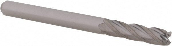 1/8in" 4-Flute Solid Carbide Corner Radius End Mill - Accupro 14797575