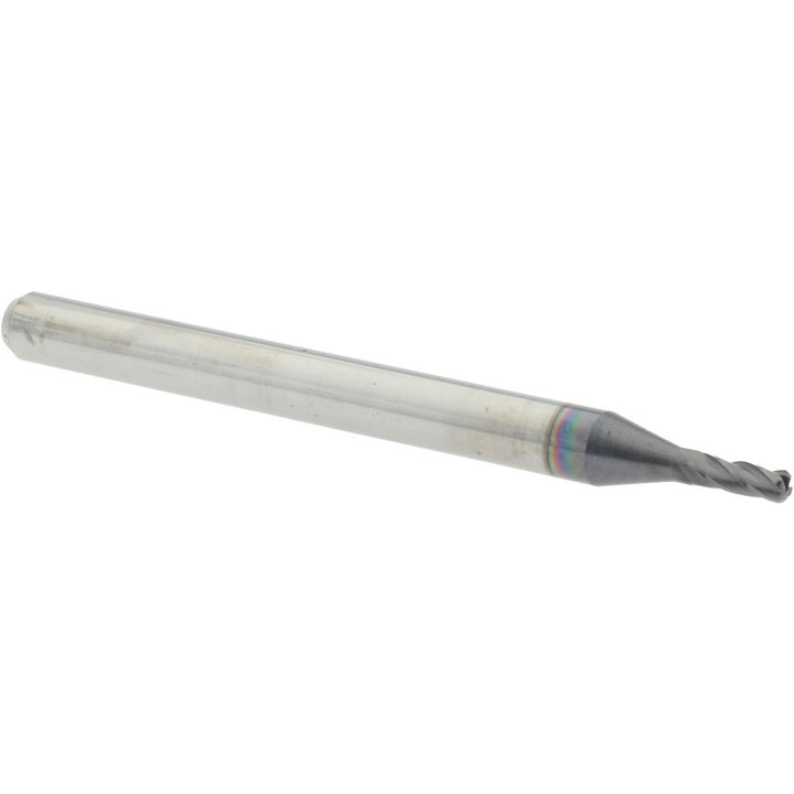 0.0550in" 4-Flute Solid Carbide Corner Radius End Mill, AlTiN - Accupro 14797554