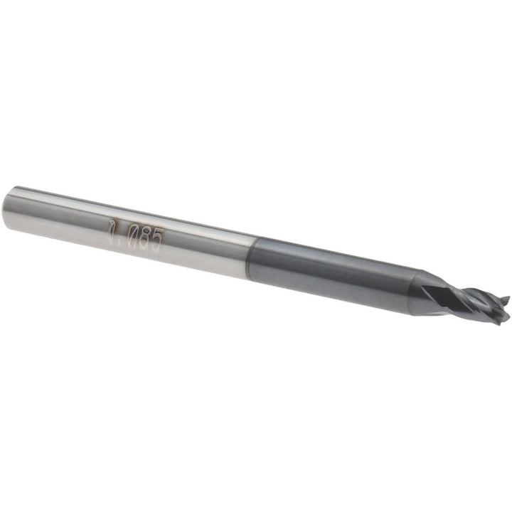 0.0850" 4-Flute Solid Carbide Square End Mill, AlTiN - Accupro 14797064