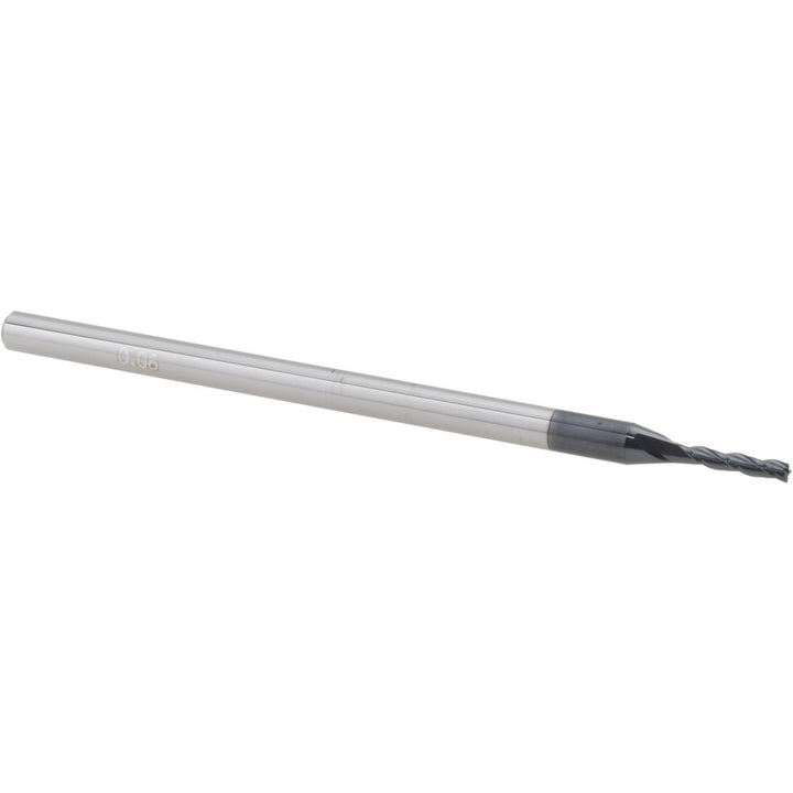 0.0600" 3-Flute Solid Carbide Square End Mill, AlTiN - Accupro 14883495