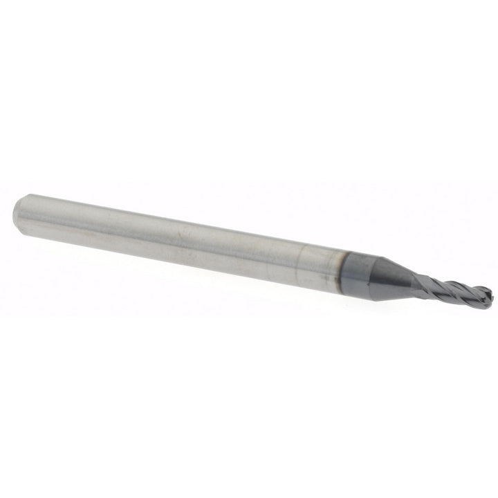 1/16in" 4-Flute Solid Carbide Corner Radius End Mill, AlTiN - Accupro 14796304