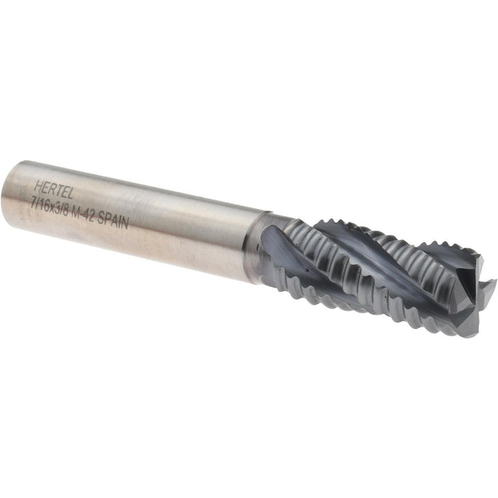 0.4375" 4-Flute Cobalt Roughing End Mill, TiCN - Hertel 62850888