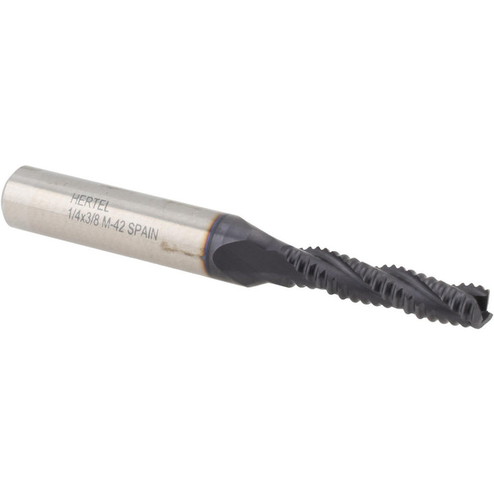 0.25" 3-Flute Cobalt Roughing End Mill, TiAlN - Hertel 62888391