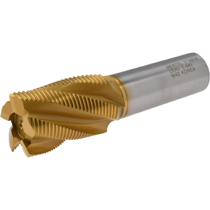 1.0000" 5-Flute Cobalt Single End Mill, TiN - Hertel 62889274