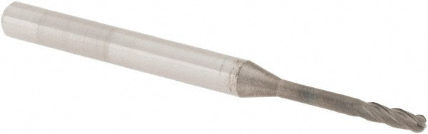 1/16" 4-Flute Solid Carbide Ball End Mill, nACRo - Accupro 12176965