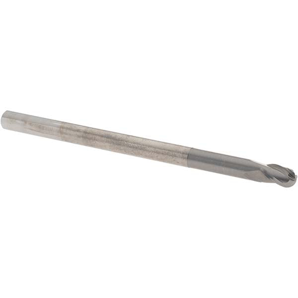 3/16in" 3-Flute Solid Carbide Ball End Mill - Harvey Tool 33512