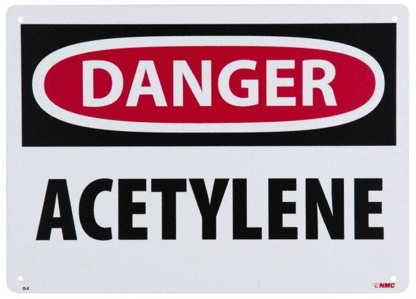 Danger - Acetylene Sign - AccuformNMC D3RB