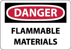 FLAMMABLE MATERIALS Sign - AccuformNMC D39PB