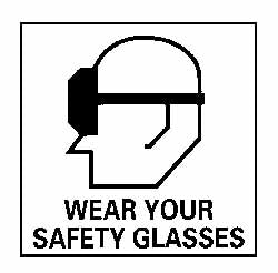 Wear Your Safety Glasses Sign - AccuformNMC S48P