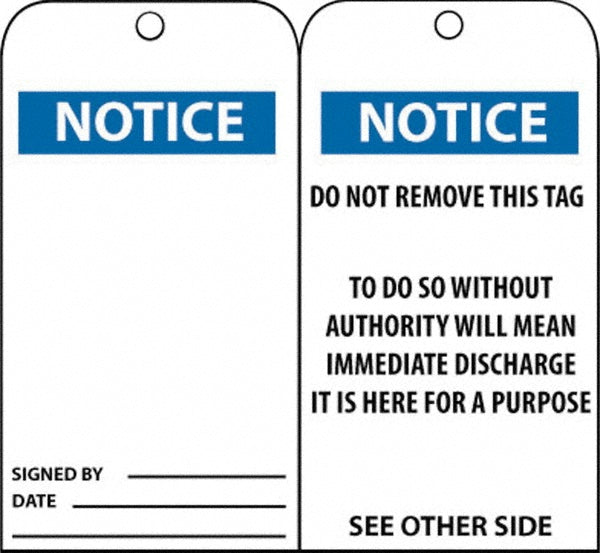 DO NOT REMOVE THIS TAG TO DO SO WITHOUT AUTHORITY WILL MEAN Tag - AccuformNMC RPT38