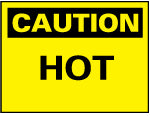 Caution - Hot Sign - AccuformNMC C35AB