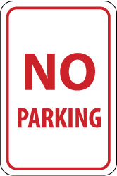 NO PARKING Sign - AccuformNMC TM1G