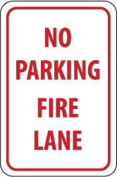 NO PARKING FIRE LANE Sign - AccuformNMC TM3G