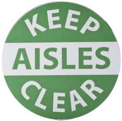 KEEP AISLES CLEAR Sign - AccuformNMC WFS12