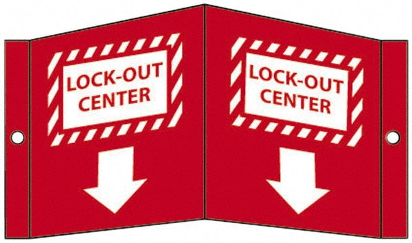 LOCK-OUT CENTER Sign - AccuformNMC VS20W