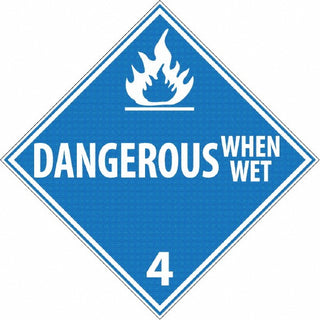 Dangerous When Wet 4 Sign - AccuformNMC DL47R