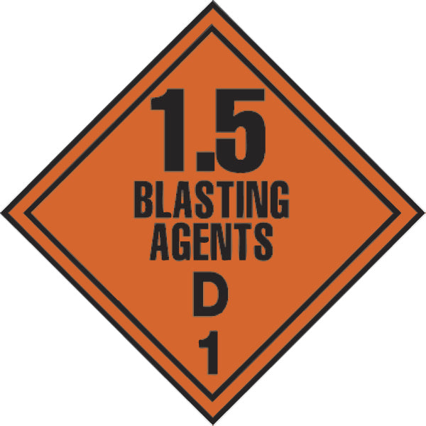 1.5 Blasting Agent D Sign - AccuformNMC DL35P