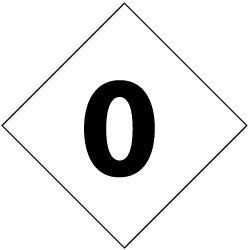 Number 0 Label - AccuformNMC DCN20