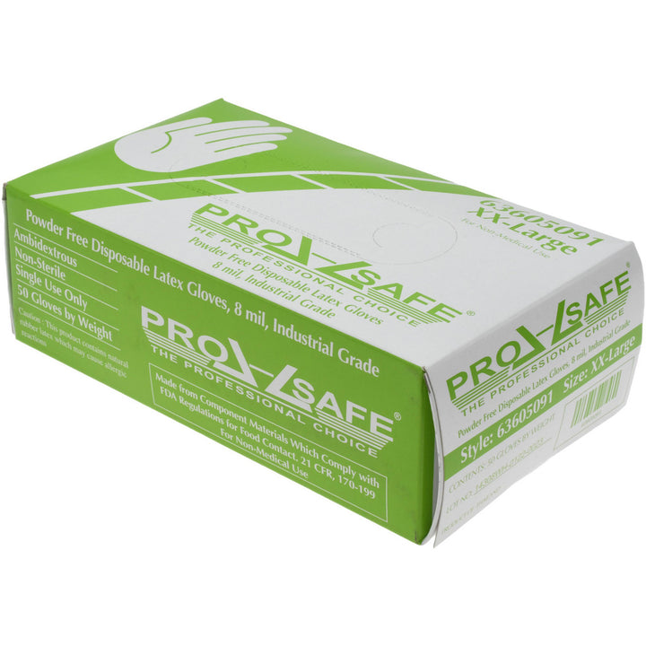 Natural Latex Gloves - PRO-SAFE GL8N-8PF2X