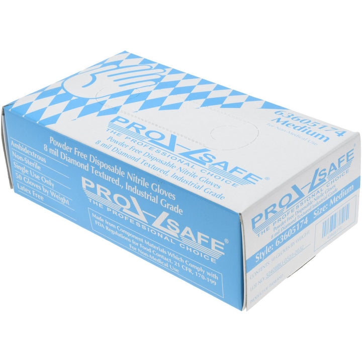 Blue Nitrile Gloves - PRO-SAFE GL6BLD-8PFM