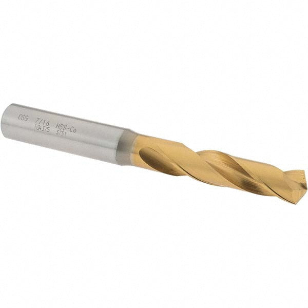 7/16" Cobalt High Speed Steel Screw Machine Drill Bit, Coated, 130° point - OSG 10437505