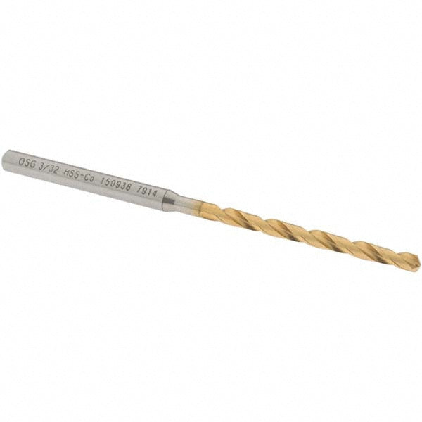 3/32" Cobalt Drill Bit, TiN, 130° point - OSG 15093805