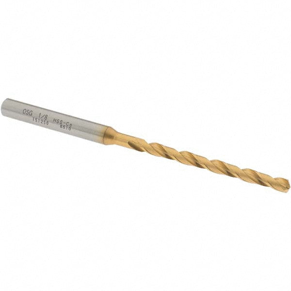 1/8" Cobalt Drill Bit, TiN, 130° point - OSG 15125005