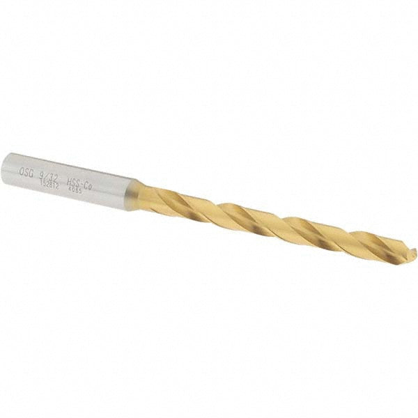 9/32" Cobalt Drill Bit, TiN, 130° point - OSG 15281205
