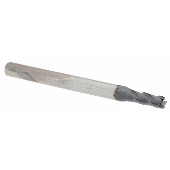 0.1000in" 4-Flute Solid Carbide Corner Radius End Mill, AlTiN - Accupro 14797566
