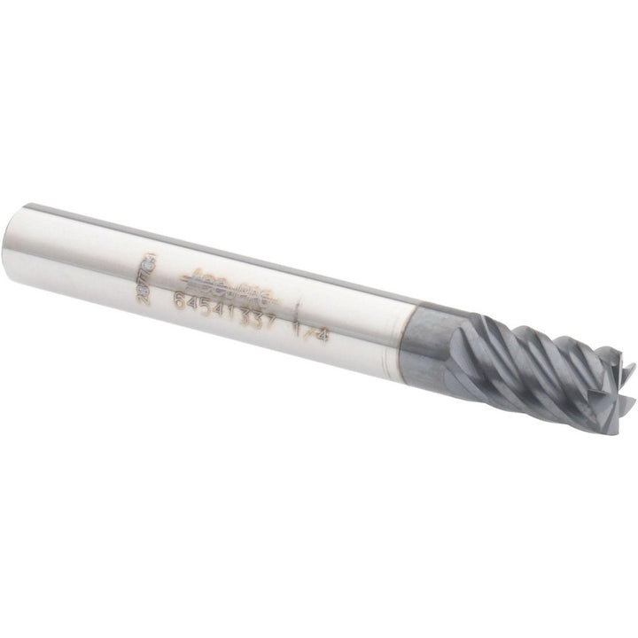 1/4" 6-Flute Solid Carbide Square End Mill, AlTiN - Accupro 12177408