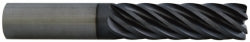 3/8in" 7-Flute Solid Carbide Corner Radius End Mill, AlTiN - Accupro 12178716